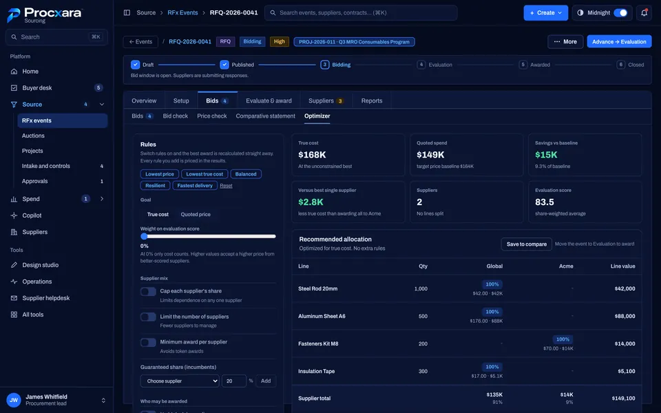 Procxara: Award optimizer